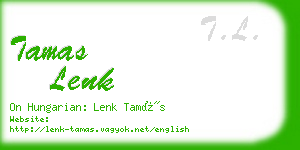 tamas lenk business card